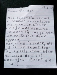 brief naar Sandra